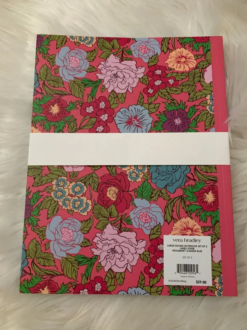 VERA BRADLEY Frogberry Garden Blue Office Supplies SET (6 PIECES SET)